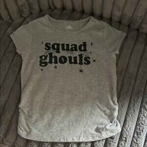 Gray Kids Shirt  'Squad Ghouls' Print